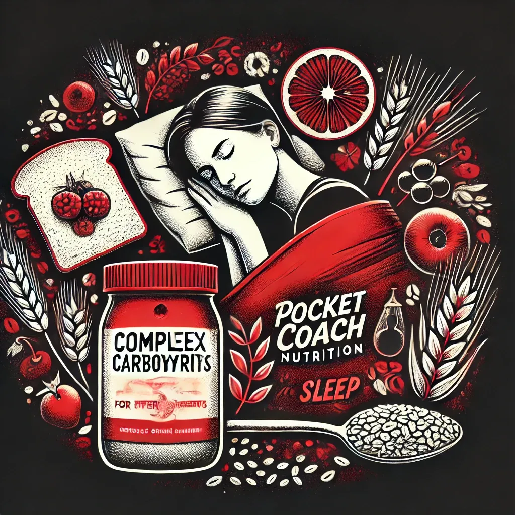 DALL·E 2024-07-31 17.24.29 - Create an image highlighting the importance of consuming complex carbohydrates for better sleep, using red and black colors. The image should feature .webp