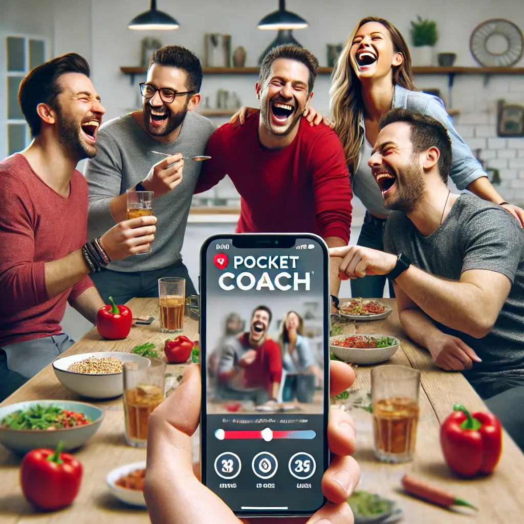 DALL·E 2024-08-12 18.56.03 - Create a realistic image featuring a group of friends in their mid-20s to early 30s, laughing and enjoying a moment together, with a strong emphasis o.webp