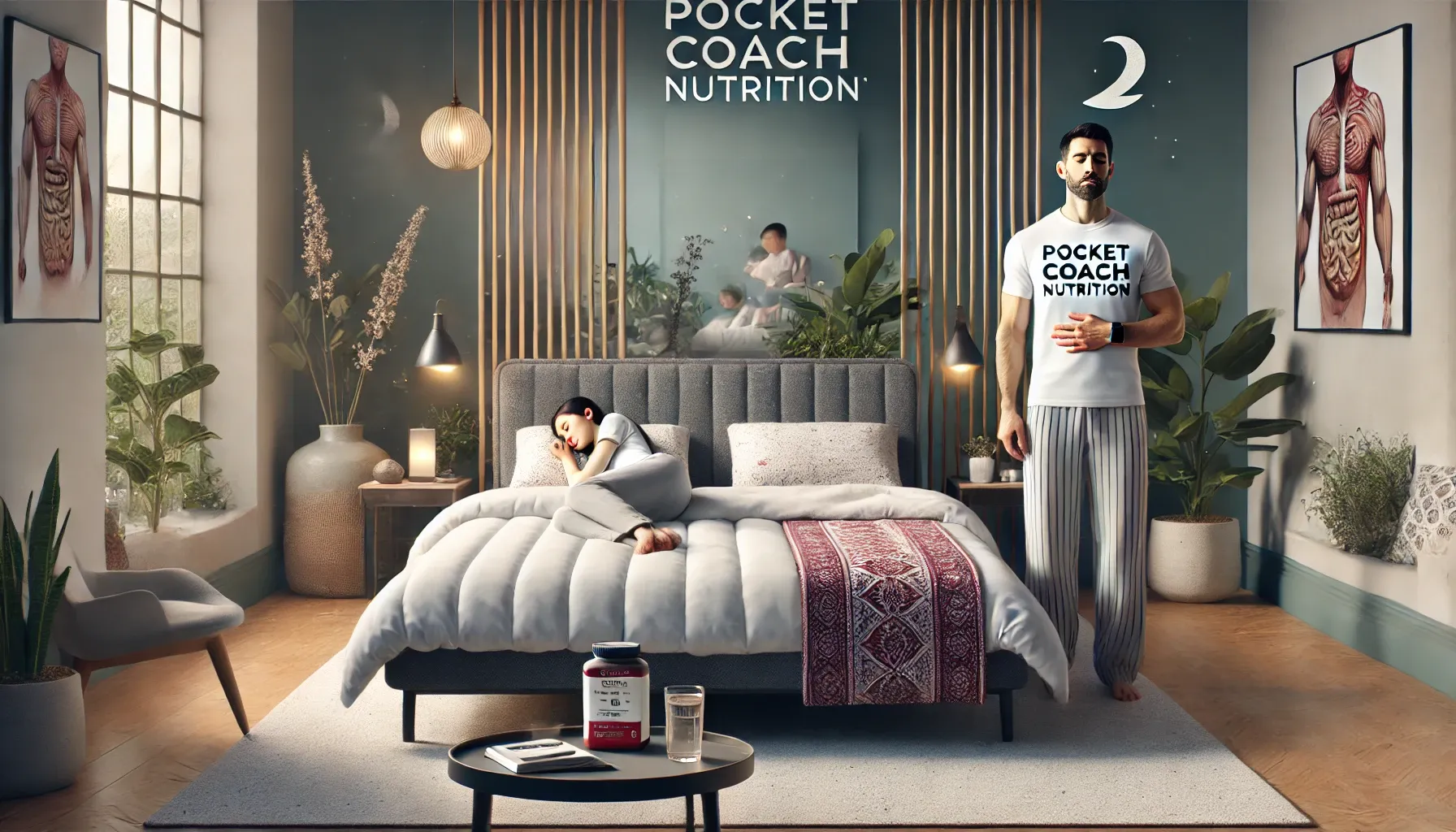DALL·E 2025-01-15 14.18.06 - A realistic 3_1 horizontal banner image featuring a fit and healthy man and woman in a serene bedroom environment, peacefully sleeping on a neatly mad.webp